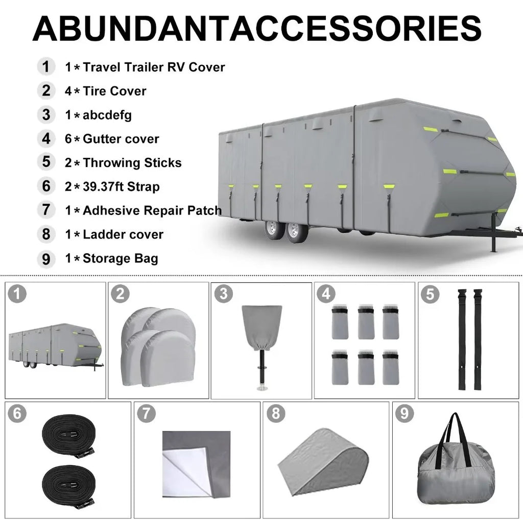 5-Layer Non-Woven Waterproof 600D Oxford Trailer Cover M2502