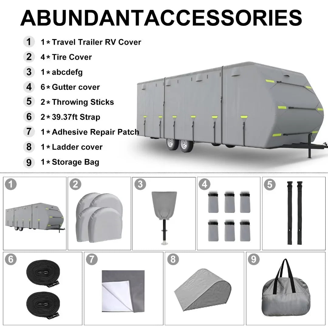 5-Layer Non-Woven Waterproof 600D Oxford Trailer Cover M2502