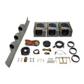 Tinted 7 Color 30 PSI Boost/Vacuum, 100 PSI Oil Pressure & Oil Temperature Gauges, Gray Triple Pillar Pod C578152