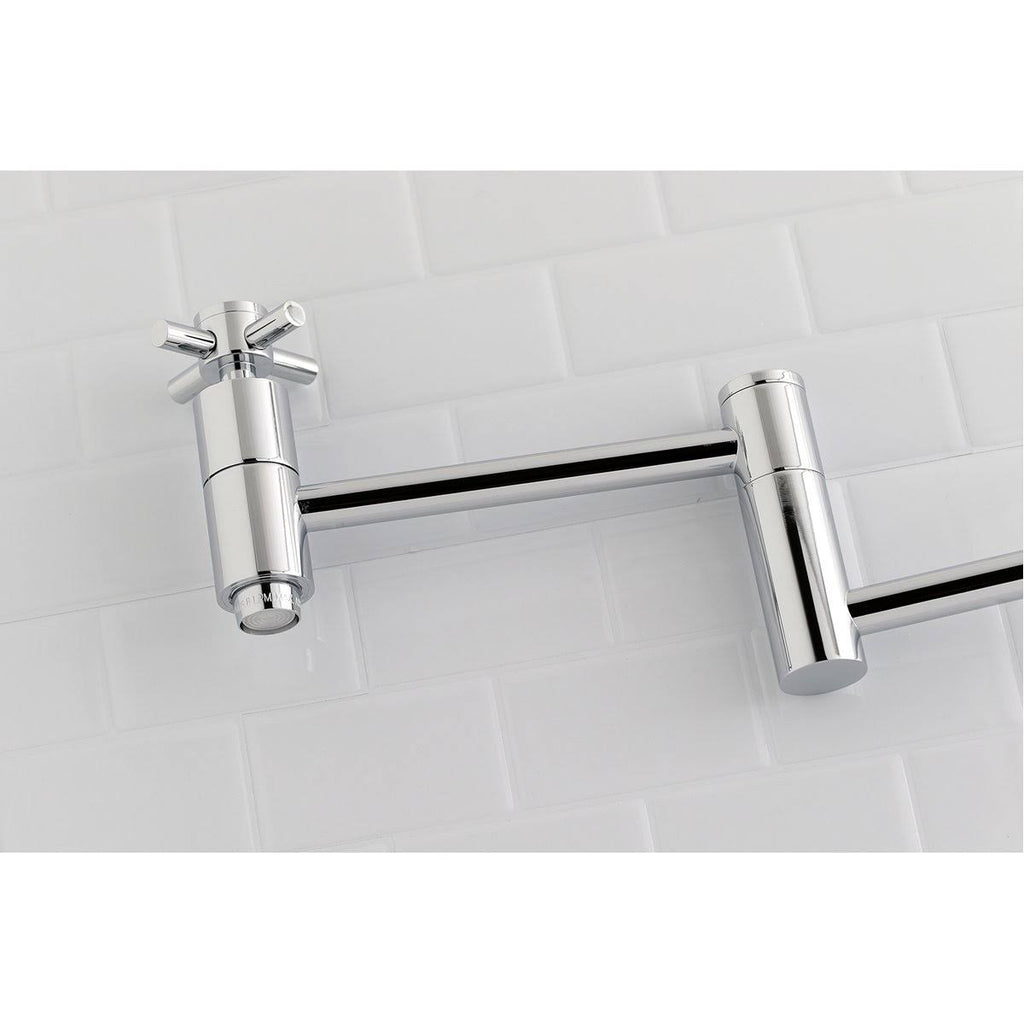 Matte Black Wall Mount Pot Filler Kitchen Faucet V12565