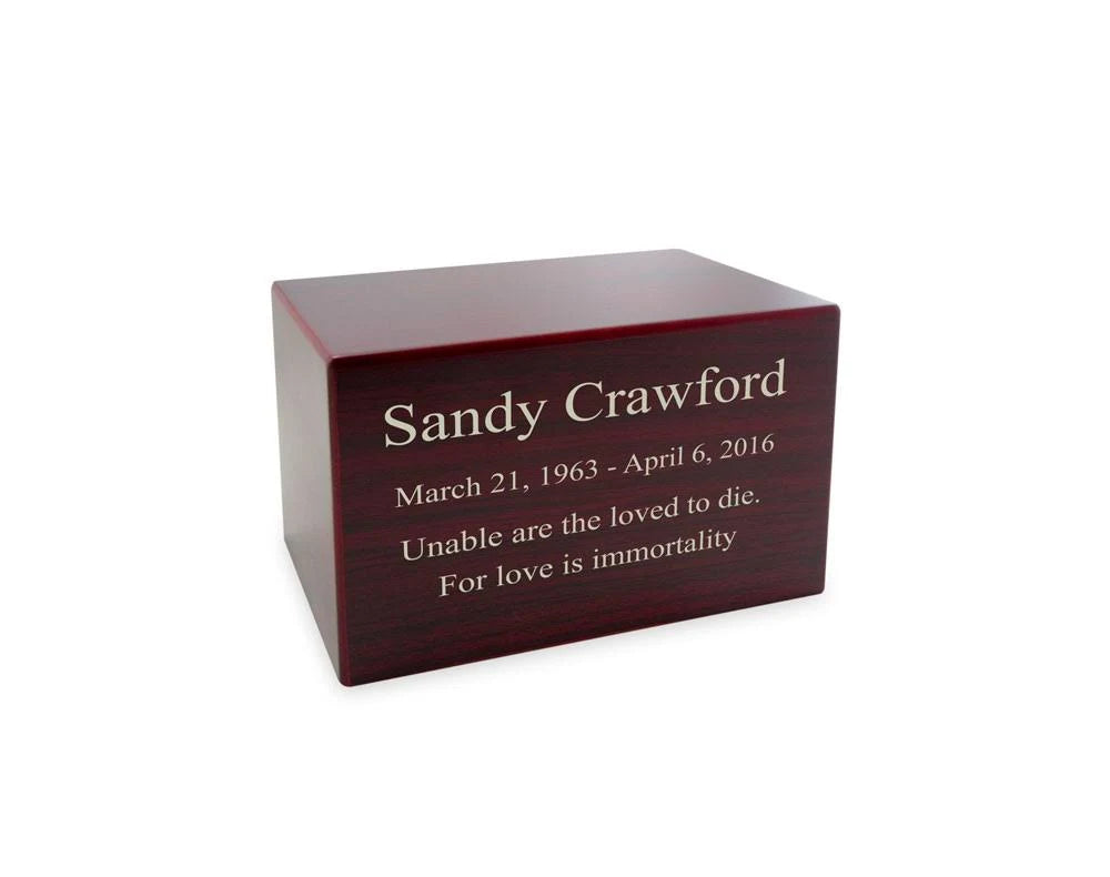 Cherry Finish MDF Wood Cremation Urn G995