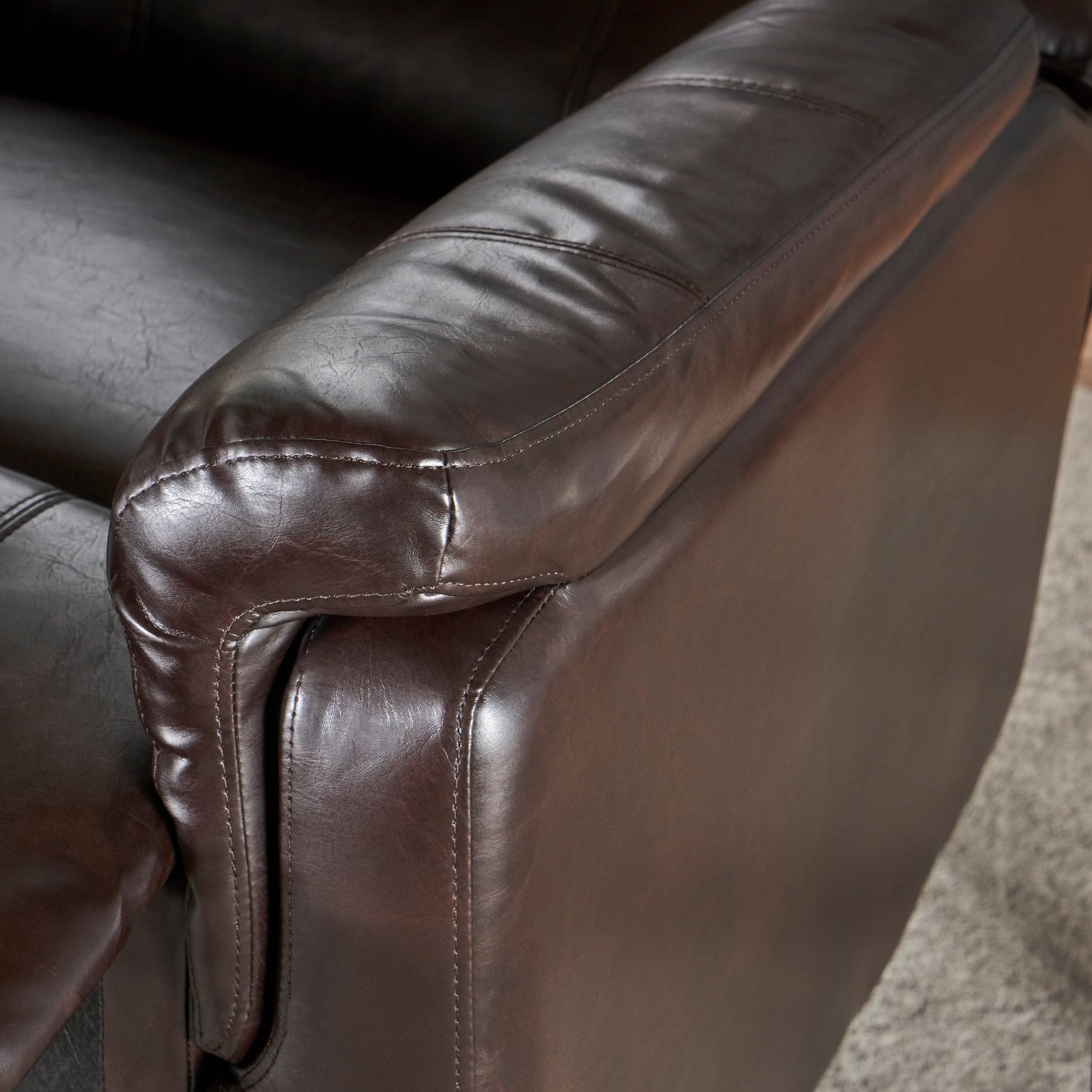 Faux Leather Swivel Gliding Recliner B413