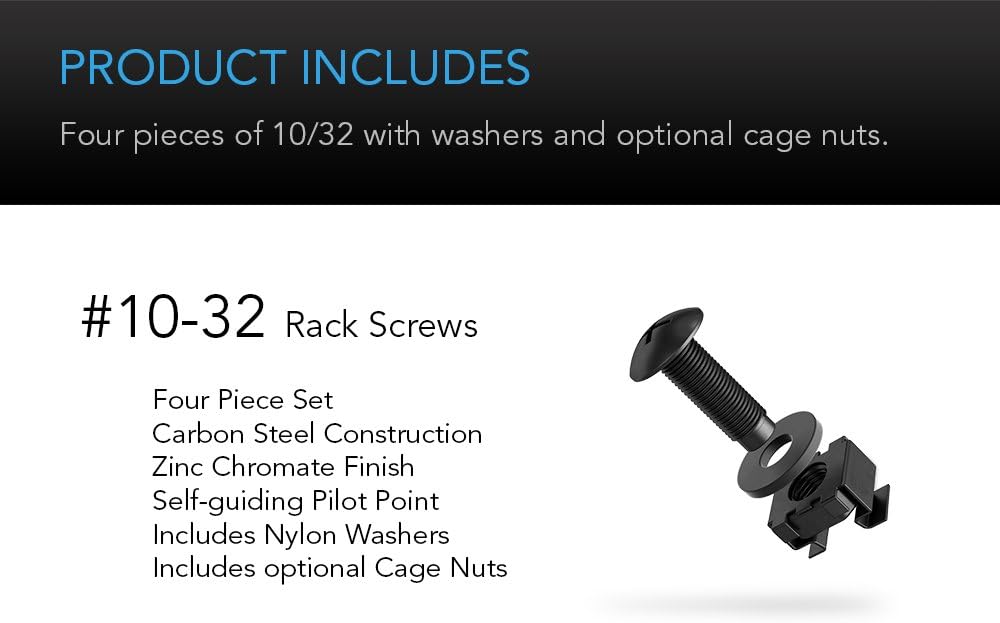 Vented Cantilever 1U Universal Rack Shelf, 10 Deep, Heavy-Duty 2.4mm Cold Rolled Steel, 60lbs Capacity Pack of 2 D90176