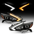 Black LED SwitchBack Tube Projector Headlights J842