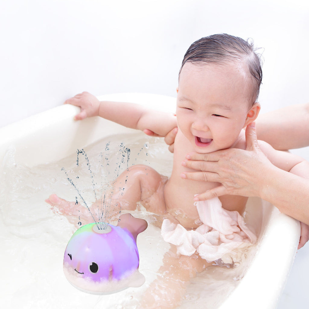 Pink Plastic Spouting Whale Baby Bath Toy H3097