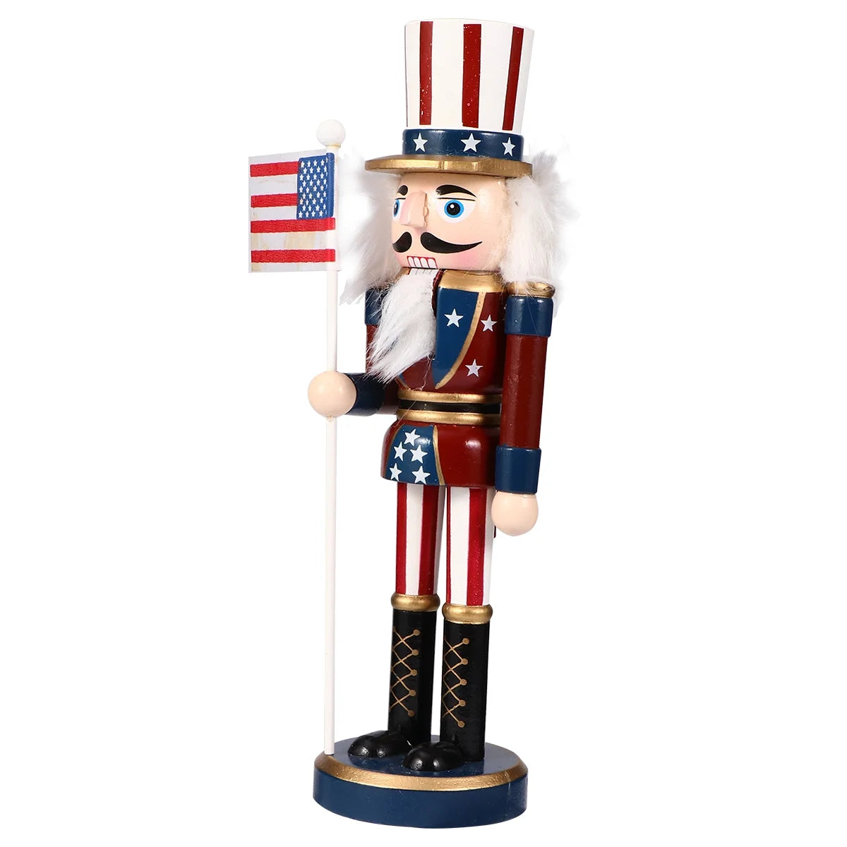 Patriotic Wooden Nutcracker Soldier Decoration Doll E1291
