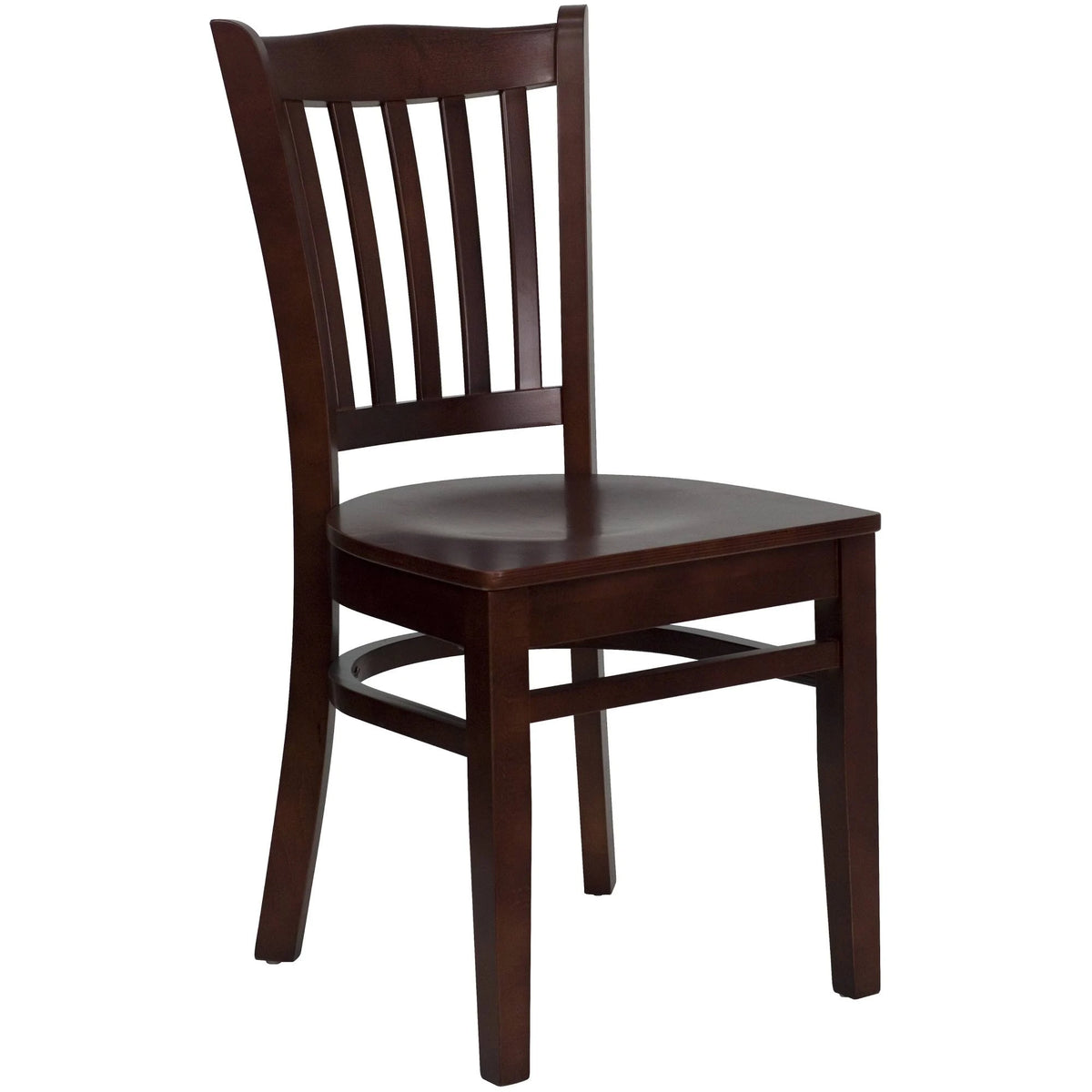 Brown Vertical Slat Back Restaurant Dining Chair Z954