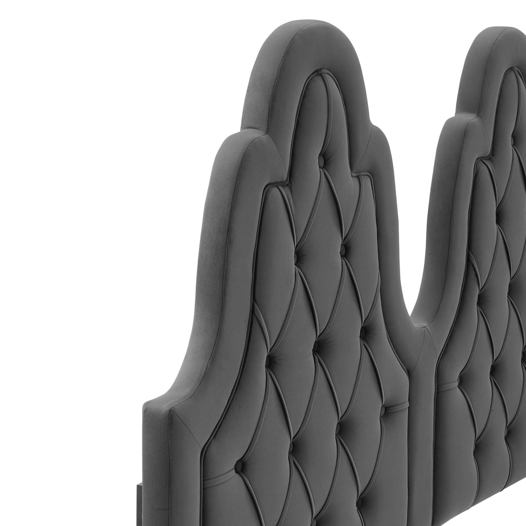 Tufted Teal Performance Velvet Twin Headboard S32044