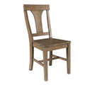 Distressed Gray Reclaimed Wood Dining Chair Set of 2 C182127