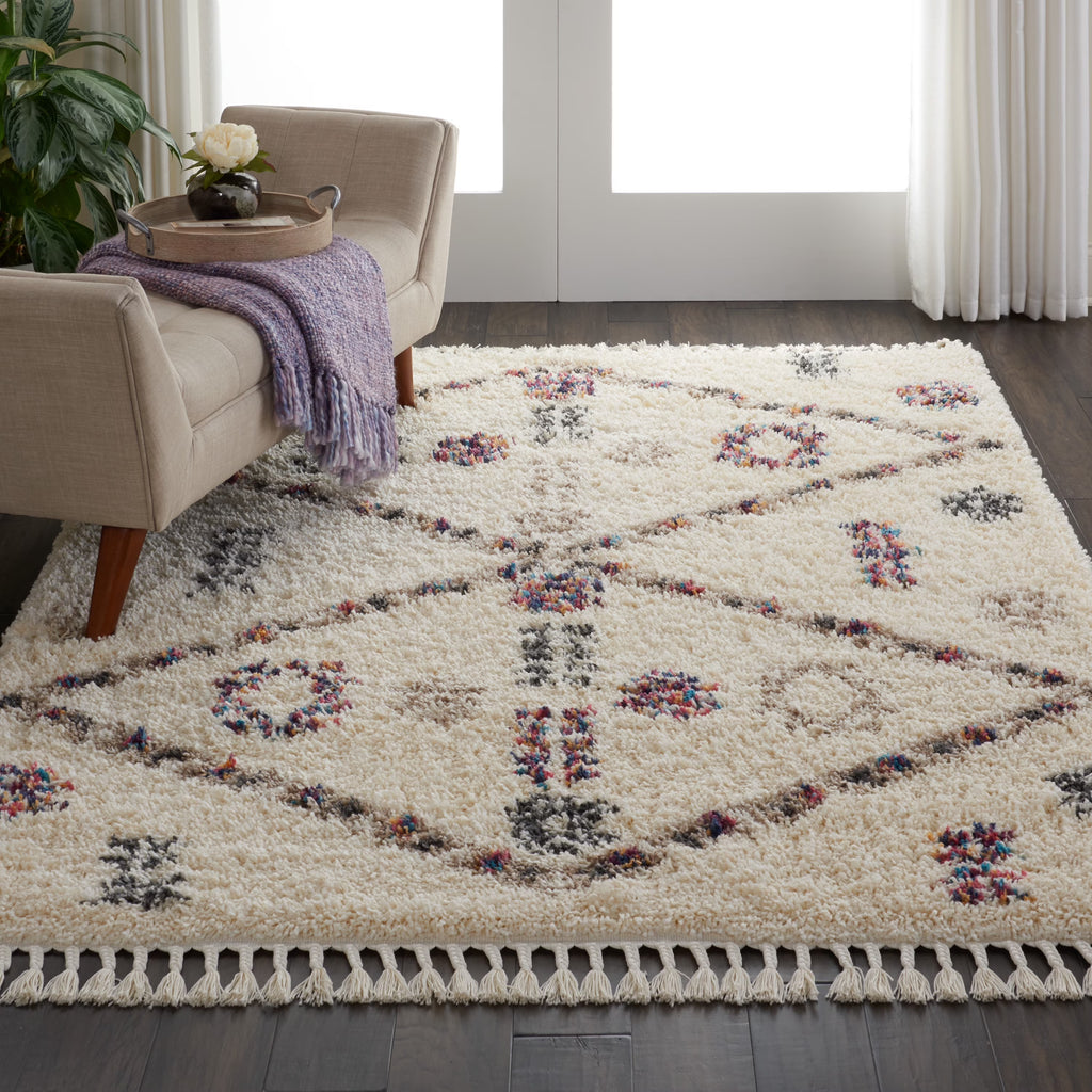 Ivory Shag Area Rug L22757